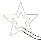 NEON_3 Home NEON 3 csillag figura, LED-es neon fény, villogó funkció, két oldalú, fém váz, IP44, kü