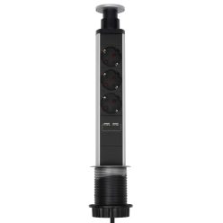 NVE_3_USB Home NVE 3/USB süllyesztett elosztó USB töltőaljzatokkal, 1,4 m, 3 földelt aljzat gyermek