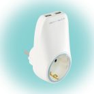 NV_2100_USB Home NV 2100 USB hálózati aljzat USB töltőaljzatokkal, 2xUSB töltőaljzat 5V/max.2,1A, f