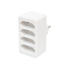 NV_24_WH Home NV 24/WH hálózati elosztó, 4 EURO aljzat gyermekvédelemmel ellátva, max. 4 x 500 W, f