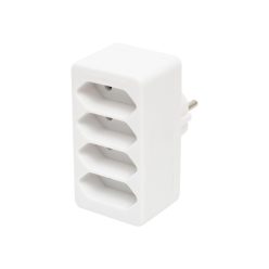 NV_24_WH Home NV 24/WH hálózati elosztó, 4 EURO aljzat gyermekvédelemmel ellátva, max. 4 x 500 W, f