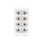 NV_24_WH Home NV 24/WH hálózati elosztó, 4 EURO aljzat gyermekvédelemmel ellátva, max. 4 x 500 W, f