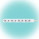 HOME NV 4E-3/WH EURO hálózati elosztó, 3 m, H05VVH2-F 2 x 0,75 mm2, 4 védőérintkezős EURO aljzat, max. 2300 W, fehér