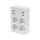 NV_4_USB Home NV 4 USB tálcás USB-s elosztó, 4 földelt aljzat, 4 USB aljzat össz 2,4A, elforgatható
