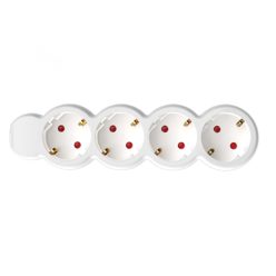 NV_4_WH Home NV 4/WH hálózati elosztó, 1,5 m, H05VV-F 3G1,0 mm2 kábel, IP20 kivitel, 4 védőérintkez