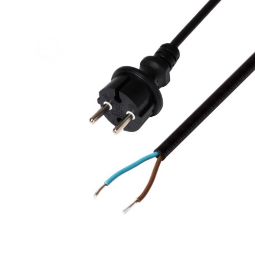 HOME N 10-5/1,0 hálózati csatlakozókábel, 5 m, H05RN-F 2 x 1,0 mm2 gumikábel,  IP44 védettség, max.2300W, fekete