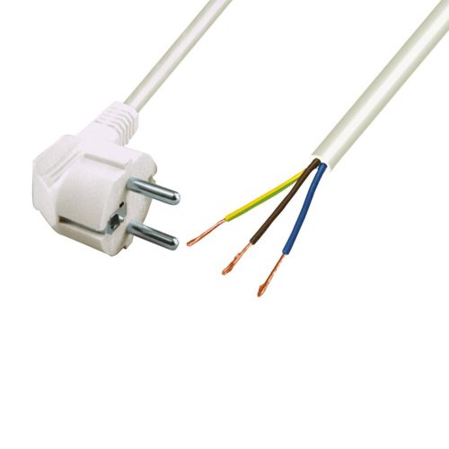 N_7 Home N 7 hálózati csatlakozókábel, 2 m, H05VV-F 3G0,75 mm2 kábellel, védőérintkezős, max.1380W,