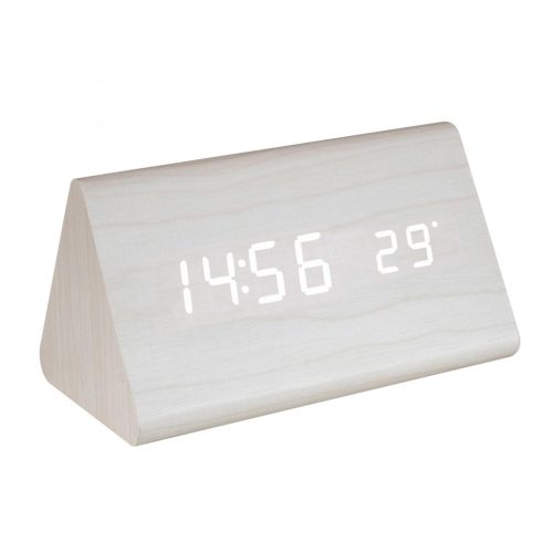 OC_07 Home OC 07 digitális LED ébresztőóra, tapsra aktiválható fehér kijelző, dátum és hőmérséklet 