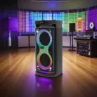 SAL PAR2100BT party hangdoboz, 80W, beépített akkumulátor és LED fénnyel, Bluetooth, AUX és mikrofon bemenetek, 2-utas, 3 hangszóró