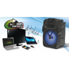 PAR_20BT SAL PAR 20BT hordozható party hangdoboz, 40 W, BT, FM rádió, AUX, ~10 óra üzemidő