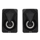 SAL PCS 230 multimédia hangszórópár, 2x3 W, RGB LED effekt, AUX, BT, USB tápkábel