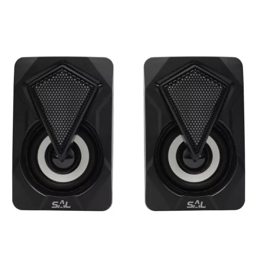 PCS_230 SAL PCS 230 multimédia hangszórópár, 2x3 W, RGB LED effekt, AUX, BT, USB tápkábel