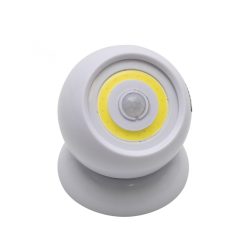   HOME PNL 5 LED mozgásérzékelős lámpa, 2 W COB LED, forgatható, melegfehér, mágneses, 3 üzemmód