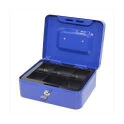 PNZK3 Bluering PNZK3 fém pénzkazetta, 6 rekeszes, 2 kulcs, kék
