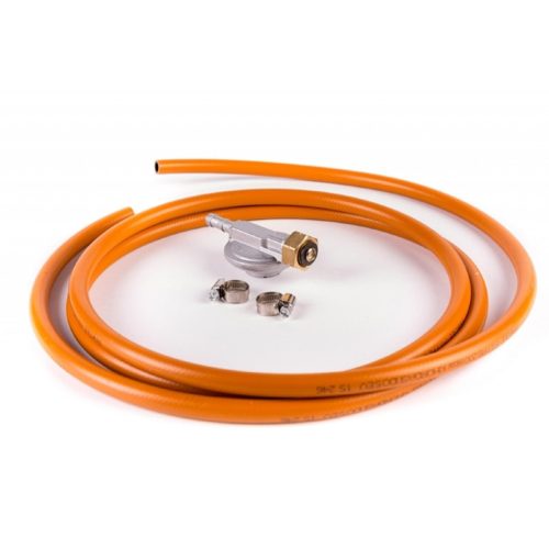 PWS-000291-01 Cavagna Type 694 nyomásszabályozó szett, PB gázpalackhoz, 30 mbar nyomásig, 130cm hos