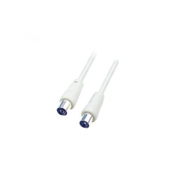 HOME RF 5X koax kábel, dugó-aljzat, 5m, fehér színű