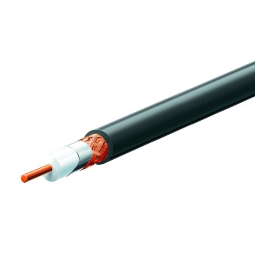 RG_6-32_BK Home RG 6-32/BK koax kábel, 75 Ohm, PVC és PE szigetelés, réz ér, 32 szál rézharisnya, a