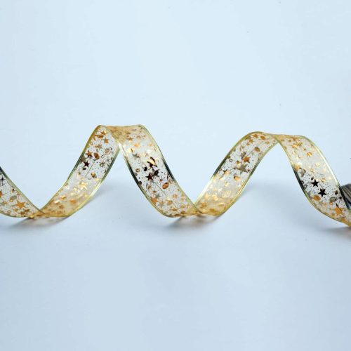 RLS10WW Home RLS10WW LED-es szalag mintákkal, arany színű szalag, 8 funkció, 100db melegfehér LED, 