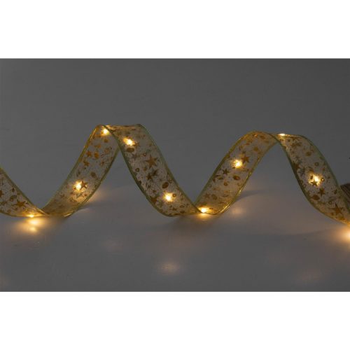 RLS15WW Home RLS15WW LED-es szalag mintákkal, arany színű szalag, 8 funkció, 150db melegfehér LED, 