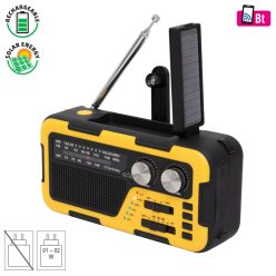   SAL RPH 2 multifunkciós napelemes rádió, hibrid töltés, 3 sávos AM-FM-SW rádió, BT, ~40 óra üzemidő