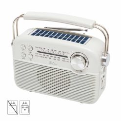 RPR9 SAL RPR9 napelemes rádió multimédia lejátszóval, FM-AM-SW rádió, Bluetooth, USB és microSD csa