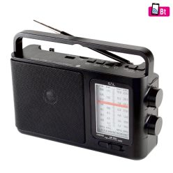 RPR_7B SAL RPR 7B táskarádió, AC/DC, 4 in 1, BT, USB, MicroSD, AM-FM-SW1-SW2 rádió, AUX, ~18 óra üz