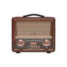 RRT22 SAL RRT22 hordozható retró rádió multimédia lejátszóval, Bluetooth hangszóró, 3-sávos rádió, 