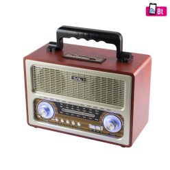 RRT3 SAL RRT3 retro táskarádió, stereo multimédia lejátszó, BT, USB/microSD, AUX, 3-sávos rádió, há