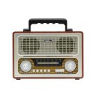 RRT3 SAL RRT3 retro táskarádió, stereo multimédia lejátszó, BT, USB/microSD, AUX, 3-sávos rádió, há