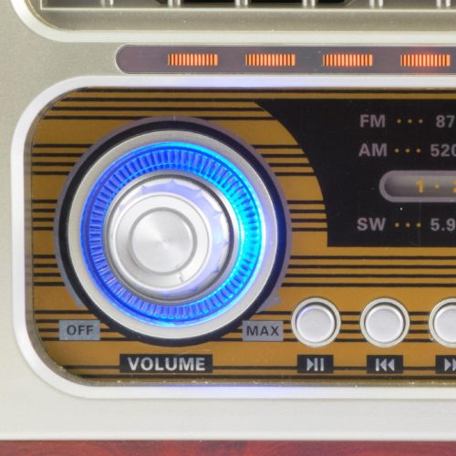 RRT3 SAL RRT3 retro táskarádió, stereo multimédia lejátszó, BT, USB/microSD, AUX, 3-sávos rádió, há