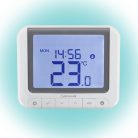 SALUS RT520RF vezeték nélküli szobatermosztát, Opentherm csatlakozó, kontaktus kimenet, LCD, PIN kód, szerviz figyelmeztető, 5 - 32,5 °C
