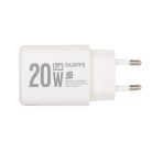SA20PPS HOME SA20PPS USB hálózati gyorstöltő, 20 Watt, 2in1: USB-A + USB-C aljzat, QC + PD + PPS gy
