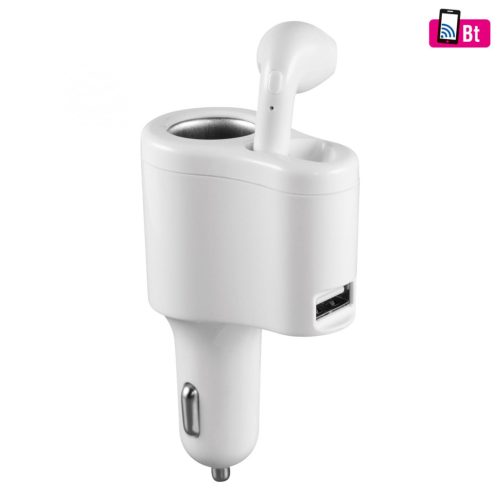 SABT_31 SAL SABT 31 fülhallgató autós töltővel, 3 in 1, monó headset, 3,1 A gyorstöltő, ~2 óra üzem