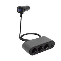 SAU80W SAL SAU80W autós feszültségelosztó és USB töltő, 3.4A USB töltő, max.80Watt, fém burkolat, V