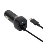SAU_24MU SAL SAU 24MU autós USB töltő 2in1, 2 készülék, USB, microUSB, 2,4 A összesen