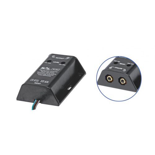 SA_001 SAL SA 001 jelszint átalakító, sztereó, 2 x 50 W, hangerőszabályzás csatornánként