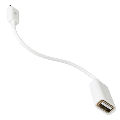 SA_044 Home SA 044 microUSB OTG kábel, USB-A aljzat, microUSB-B dugó, 2,1A, 16cm, 480 Mbps