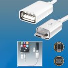 SA_044 Home SA 044 microUSB OTG kábel, USB-A aljzat, microUSB-B dugó, 2,1A, 16cm, 480 Mbps