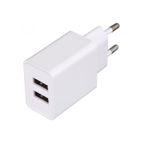 HOME SA 24USB hálózati töltő, 2db megosztott USB kimenet, egyidejűleg 2 készülék tölthető