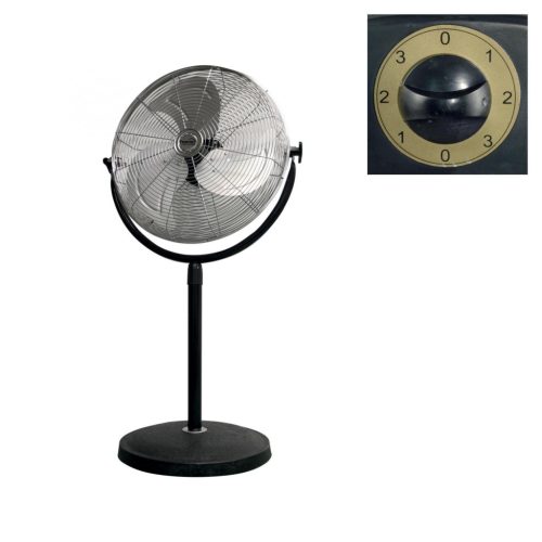 HOME SFI 45 álló fém ventilátor, 100 W, 3 fokozat, 45 cm-es lapátátmérő, állítható fejdőlésszög, fém lapát