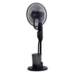   HOME SFM43BK párásító ventilátor, 75 W, 40 cm névleges lapátátmérő, 3 lapát, 3 fokozat, oszcillálás, kikapcsolásidőzítés, 3 fokozatú párásítás, állítható dőlésszög