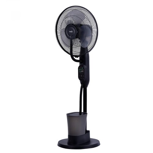 HOME SFM43BK párásító ventilátor, 75 W, 40 cm névleges lapátátmérő, 3 lapát, 3 fokozat, oszcillálás, kikapcsolásidőzítés, 3 fokozatú párásítás, állítható dőlésszög