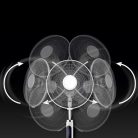 SFR_40_3D Home SFR 40 3D álló ventilátor, 60 W, 3 fokozat, 40 cm-es lapátátmérő, 3D-s oszcillálás, 