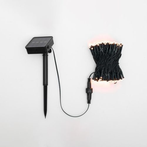 SLC100WW Home SLC100WW szolár fényfüzér, 100db melegfehér LED, 7m hosszúság, zöld vezeték, kültéri 