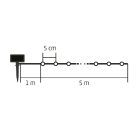 SML100WW Home SML100WW micro LED fényfüzér, 5 méter, napelemes, kül- és beltéri kivitel, 100 db mel