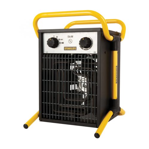 STANLEY ST-05-400-E hordozható elektromos ventilátoros ipari fűtőtest, 2500W/5000W, IPX4 védelem
