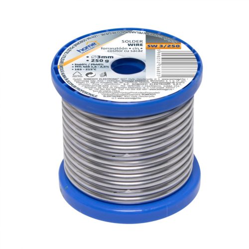 SW_3_250 Home SW 3/250 forrasztóón, 3mm, 250g, európai gyártótól származó kiváló minőségű forrasztó