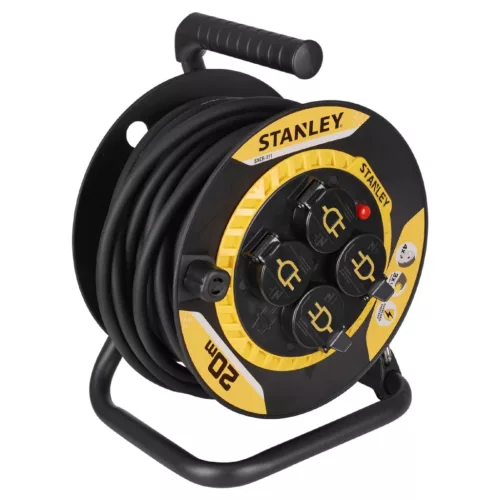 SXCR-111 STANLEY kábeldob, max. 3000 W, IP44, H07RN-F 3G1,5 mm² 20m kábel, kül- és beltéri kivitel
