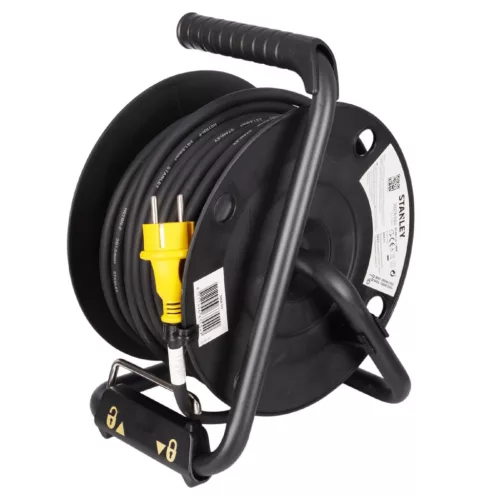 SXCR-111 STANLEY kábeldob, max. 3000 W, IP44, H07RN-F 3G1,5 mm² 20m kábel, kül- és beltéri kivitel