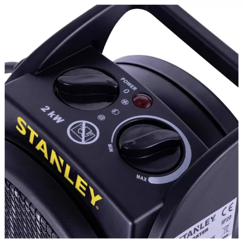 SXJH002000E STANLEY SXJH002000E PTC fűtőtest, 2000 W, 2 fokozat, fém ház, termosztát, túlmelegedés 